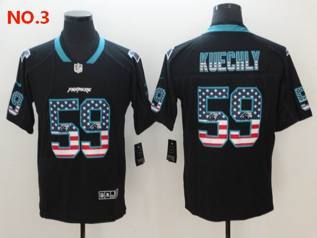 Men's Carolina Panthers #59 Luke Kuechly Jersey NO.3;